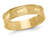 Footprints in the Sand Band Ring in 14K Yellow Gold